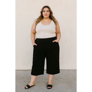 NWT  Torrid Black Wide Leg Crop Pants Trousers   Women's Plus Size 20